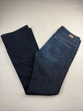 PAIGE Jeans Hidden Hills Dark Wash Double Button Closure Bootcut Jeans Size 29